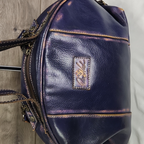 Patricia Nash Purple Leather Dome Shoulder Bag - Picture 2 of 11